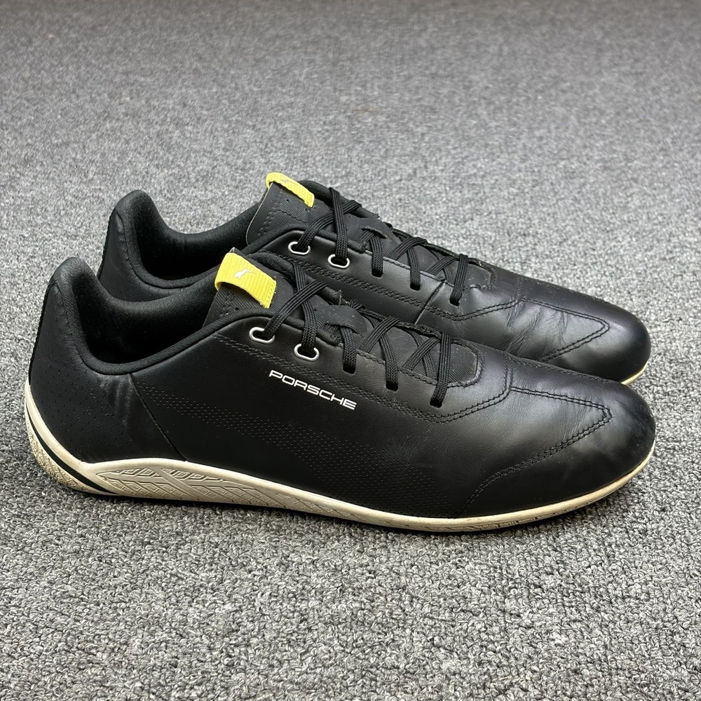 Puma Porsche Design 911 Speedcat Black Leather Driving Shoes Men's 10.5 EU 44